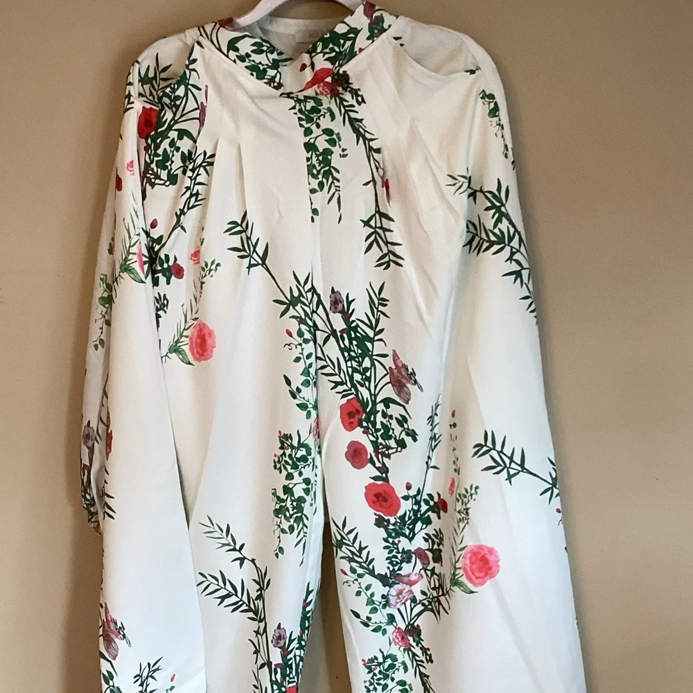 MULLA Floral Print Women's Pant Set NWT Loose Fit - Picture 6 of 7